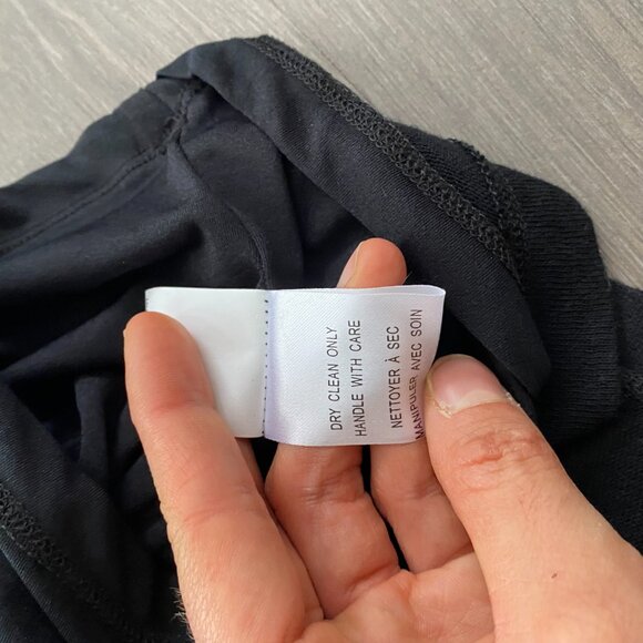 NWT Laura Petites Wool V-Neck Midi Dress with Long Sleeves & Waist Ruffle - Picture 9 of 11